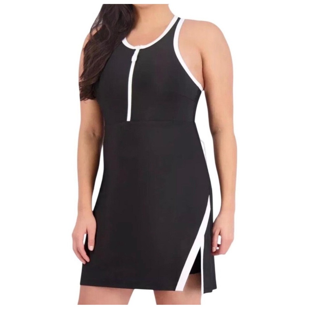 Sage Collective Tennis Dress Activewear Racerback Mini Womens Small Black